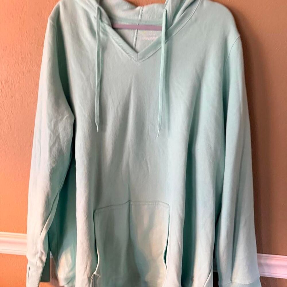 Tek-gear Women's Mint green Hoodie, Size 3X